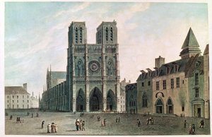 A Notre-Dame előtti tér a konzulátus idején, 1799-1804 alkotó: Angelo Garbizza